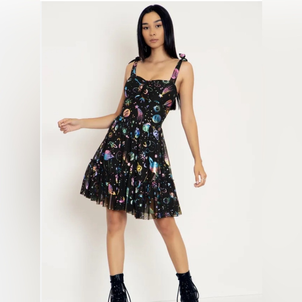 Blackmilk Rainbow Universe Sweet Tie Short Dress